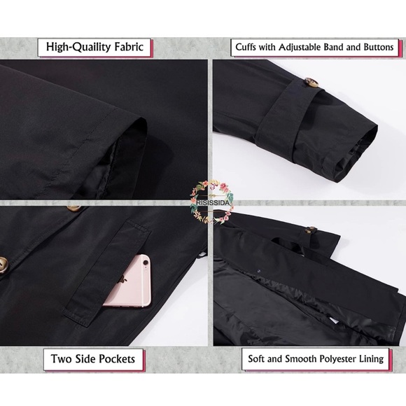 Risissida Waterproof Trench Coat - Picture 5 of 16